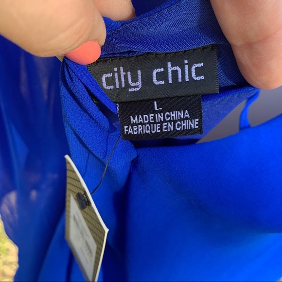NWT City Chic dress caplet in ultra blue size Large - Picture 7 of 16